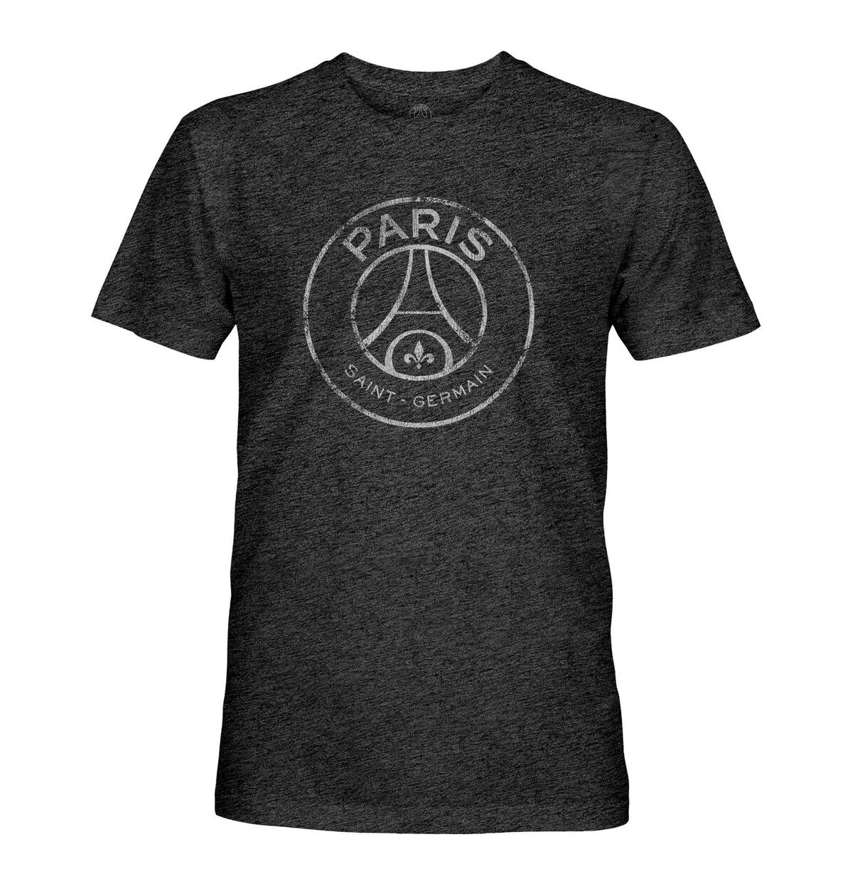 1863fc Men's Black Paris Saint-germain Mono Badge Vintage Tri-blend T-shirt In Black