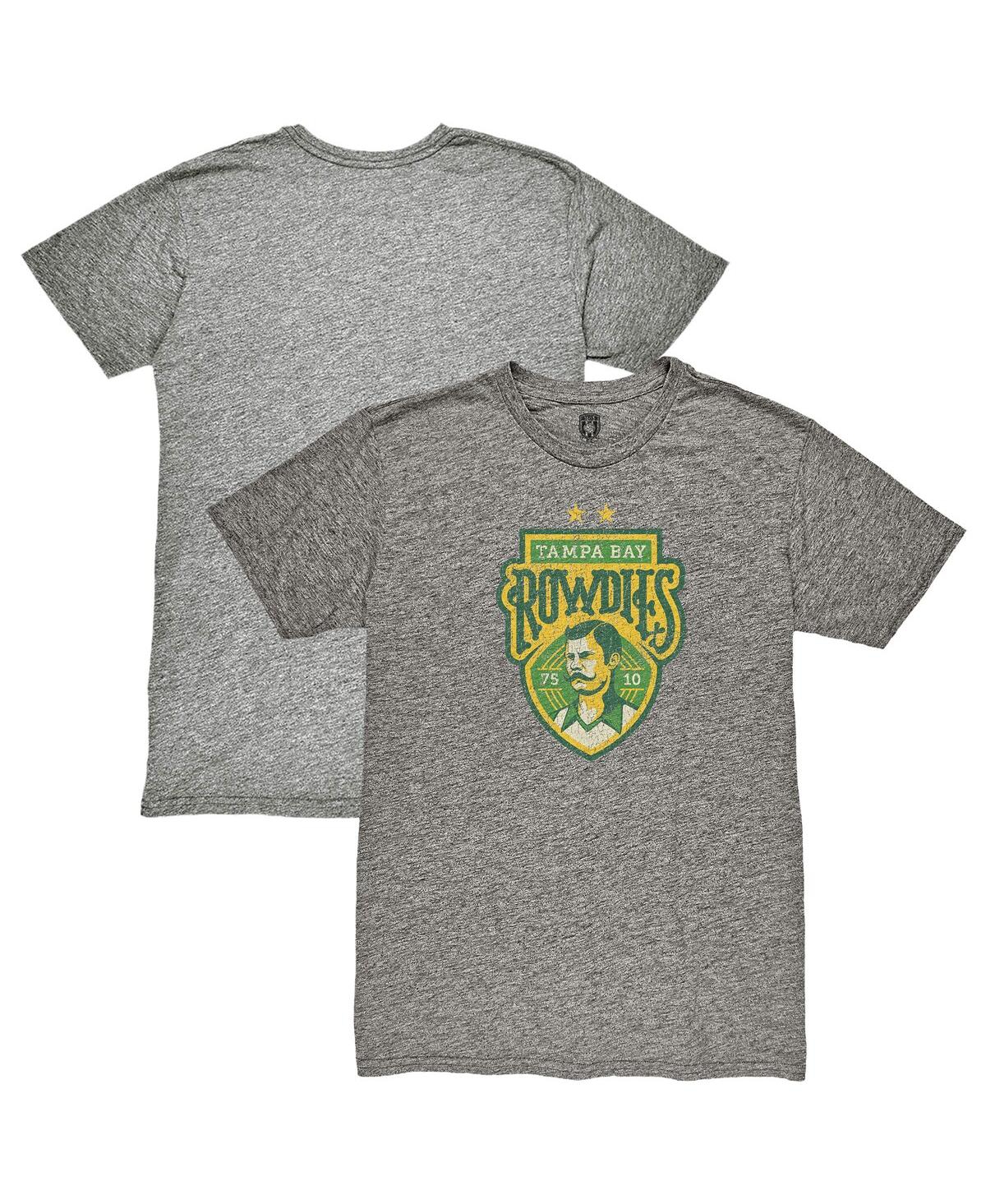 1863fc Men's Heather Gray Tampa Bay Rowdies Color Badge Retro Tri-blend T-shirt In Gray