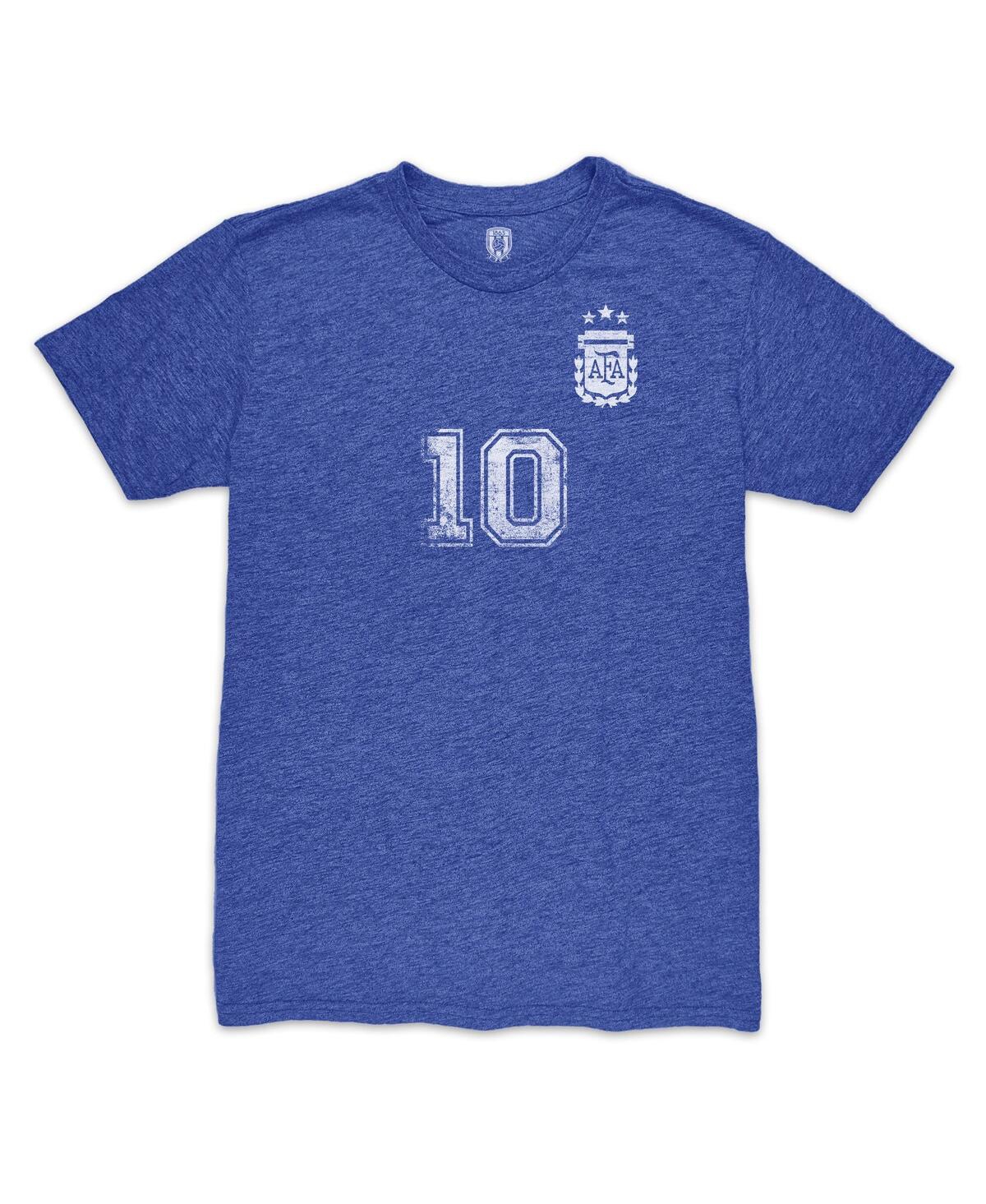 1863fc Men's Lionel Messi Blue Argentina National Team Retro Name Number Tri-blend T-shirt In Blue
