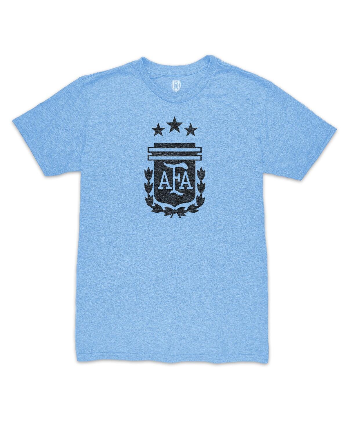1863fc Men's Lionel Messi Light Blue Argentina National Team Player Retro Tri-blend T-shirt In Blue