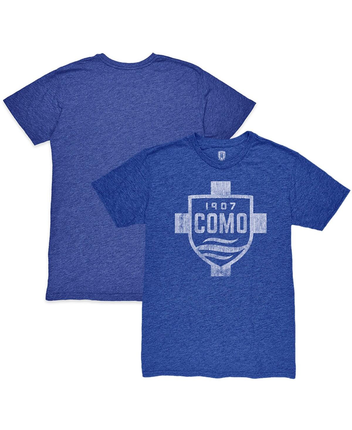 1863fc Men's Heather Royal Como 1907 Mono Crest Twisted Tri-blend Slub T-shirt In Blue