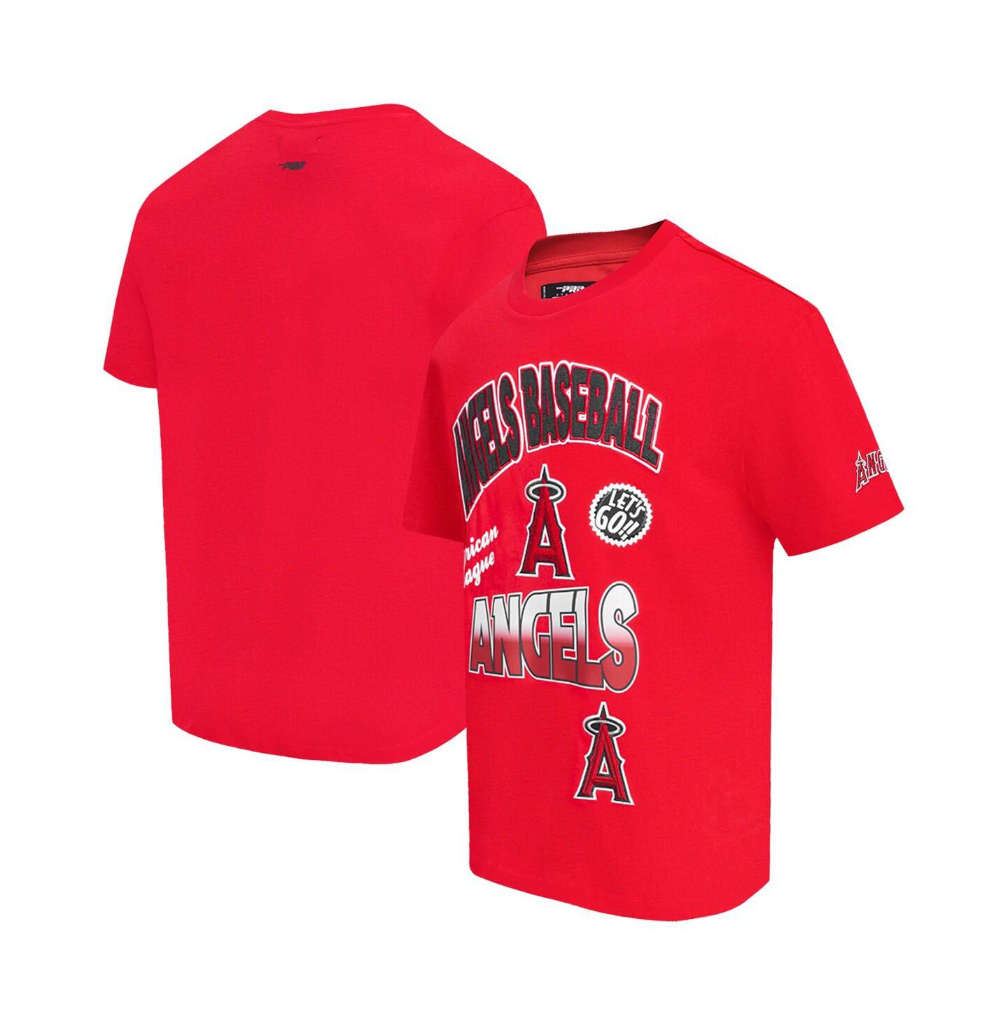 Мужская футболка Pro Standard Red Los Angeles Angels Turn It Up Dropped Shoulder — фото 1