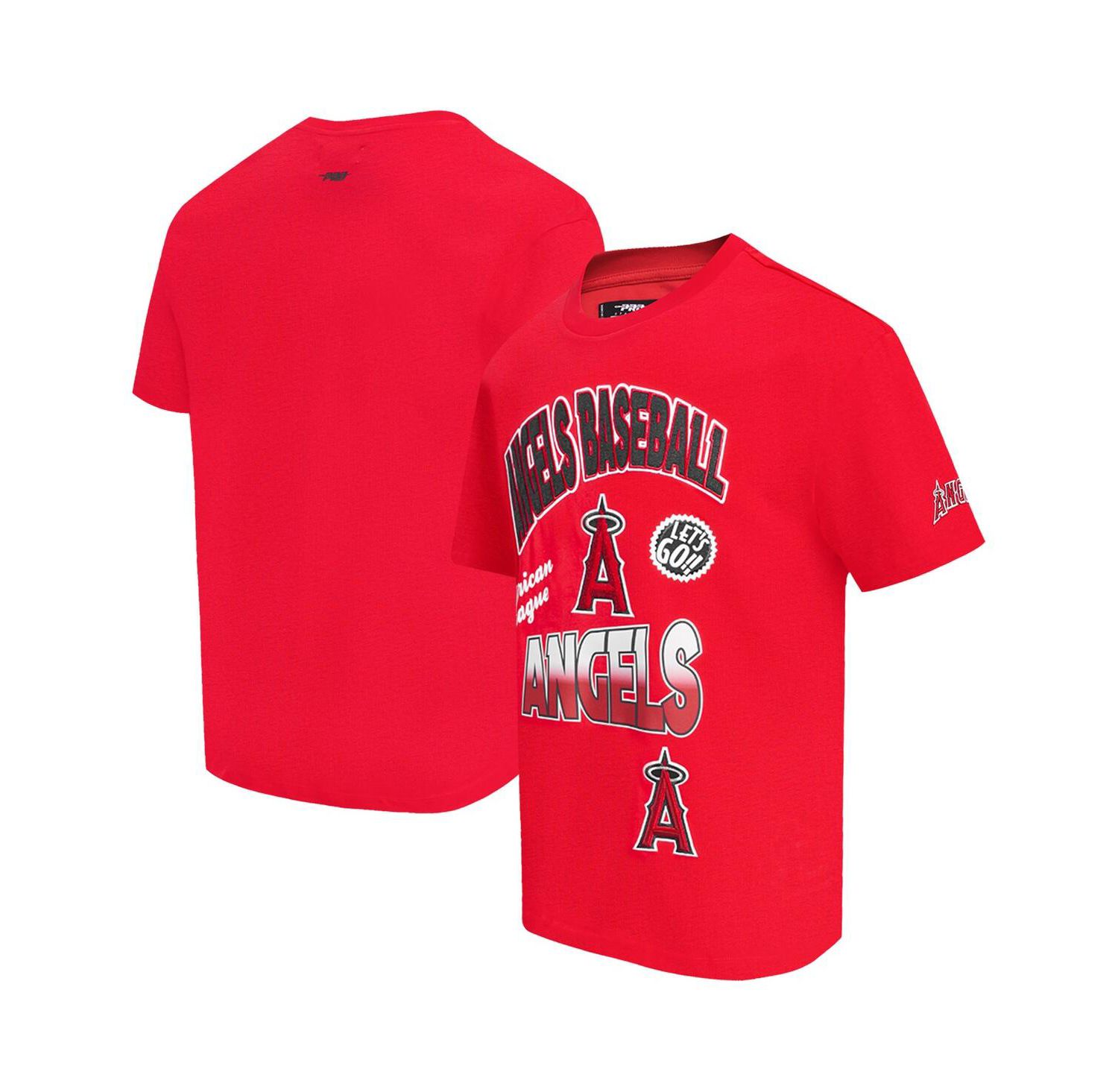 Men's Red Los Angeles Angels Turn It Up Dropped Shoulder T-Shirt