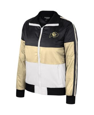 Women's Gold Colorado Buffaloes Color Block Puffer Full-Zip Jacket