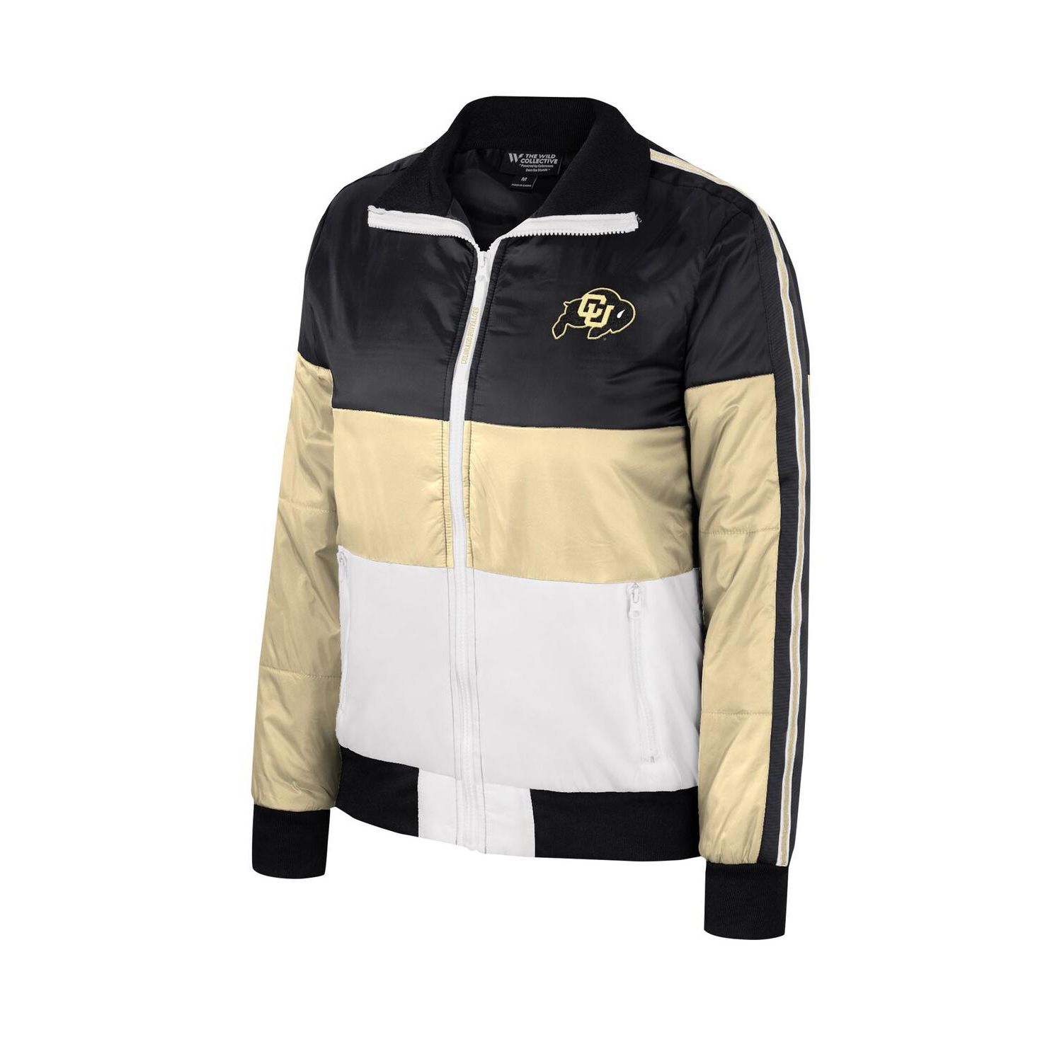 Women's Gold Colorado Buffaloes Color Block Puffer Full-Zip Jacket