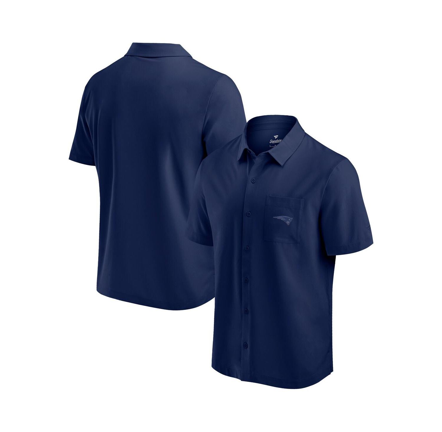 Men's Navy New England Patriots Front Office Button-Up Shirt