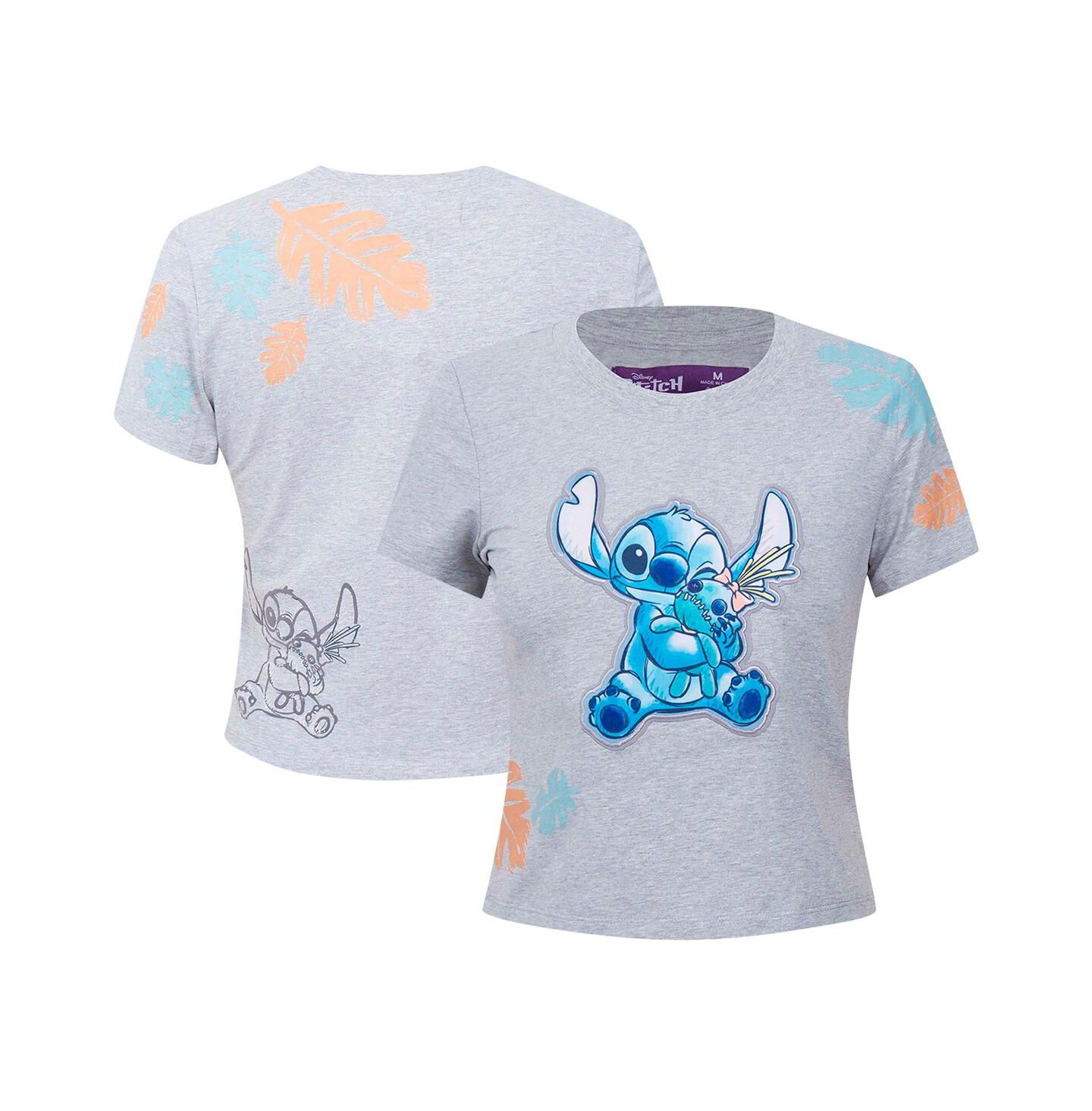 Женская футболка Freeze Max Heather Gray Lilo and Stitch Hold On Tight Baby Doll — фото 1