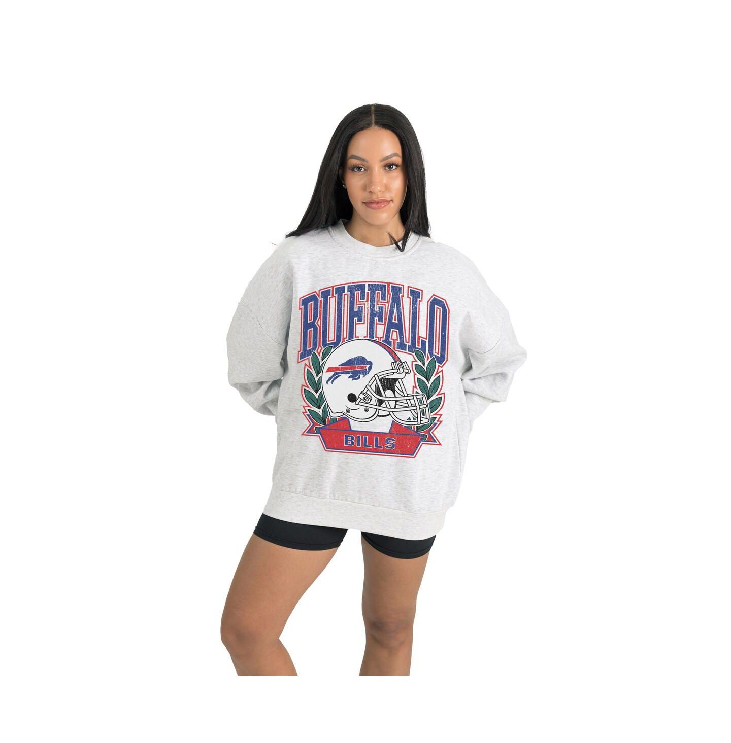 Женские толстовки Gameday Couture Gray Buffalo Bills Heritage Premium Fleece Pullover — фото 2