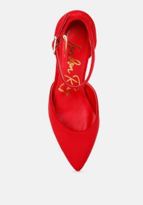 Womens Rory Metallic Sling Detail Block Heel Sandals