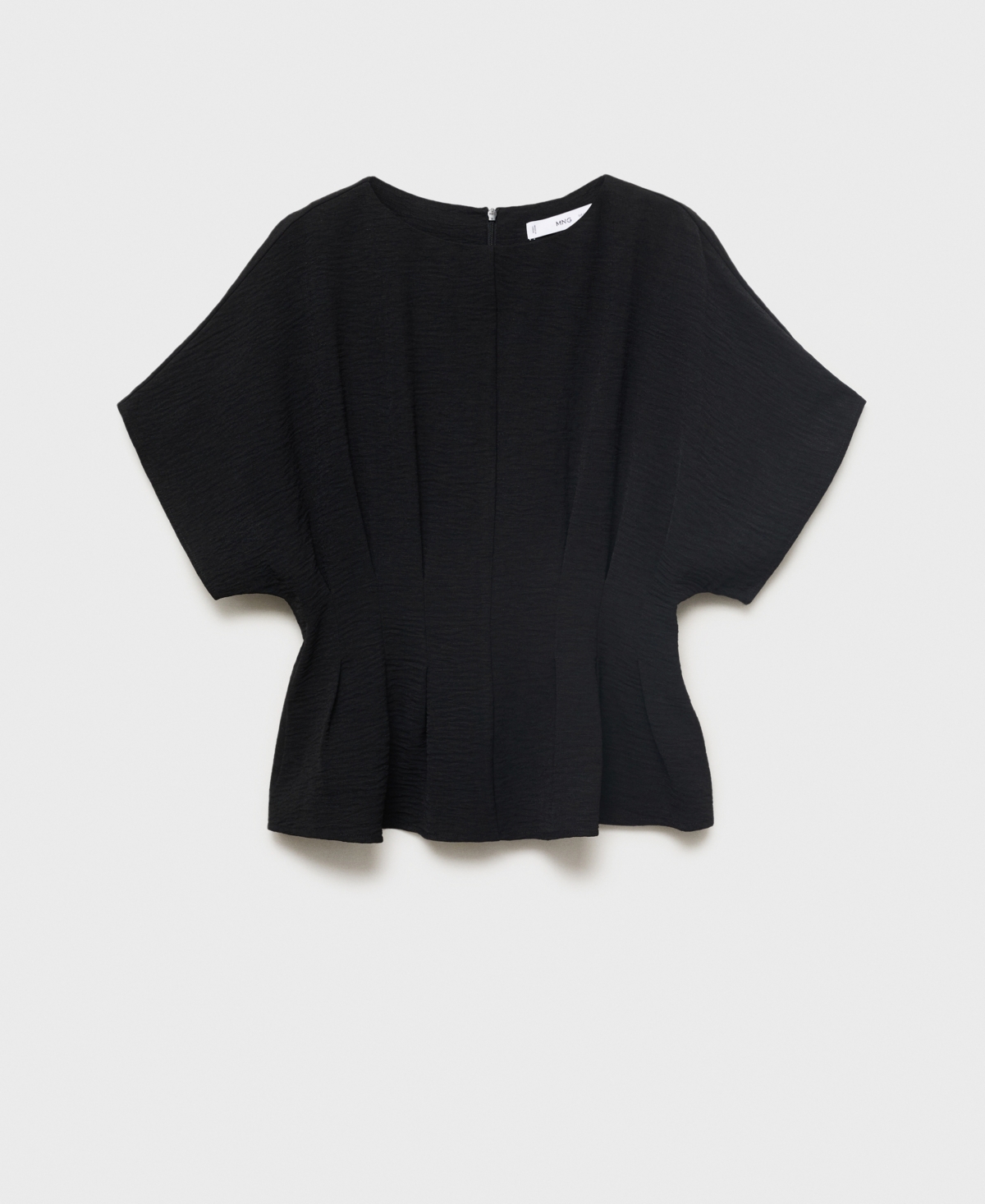 Mango Women's Fitted Peplum Blouse In Black
