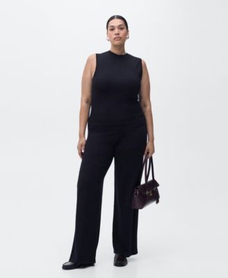 Women's Fine-Knit Wide Leg Pants