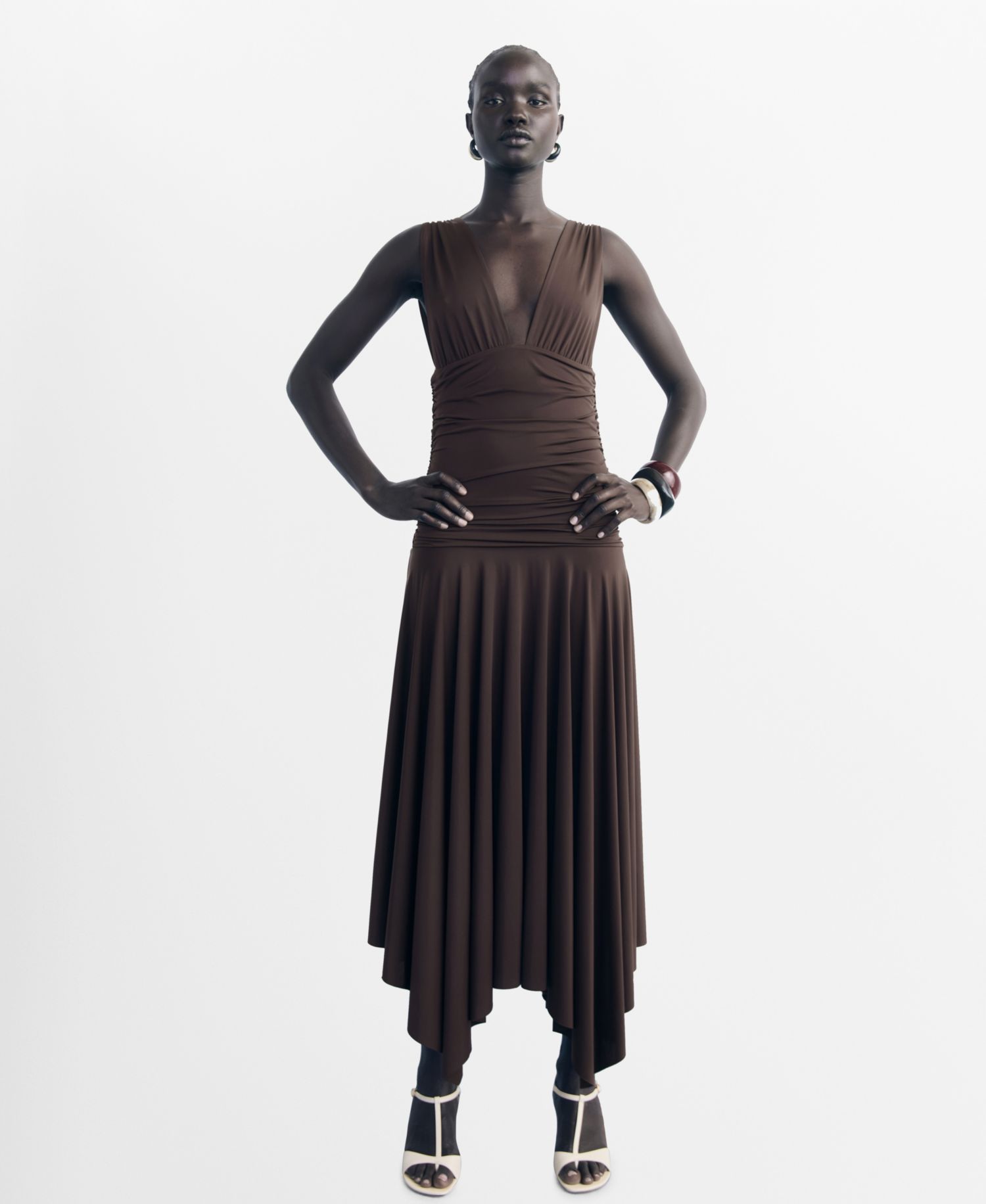 Women's Combined Design Long Dress