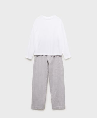 Women's 2-Piece Seersucker Striped Pajamas
