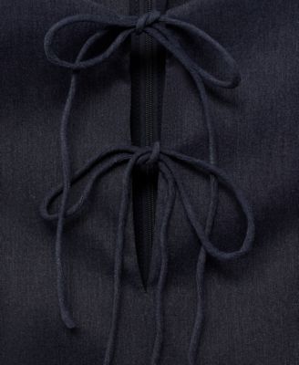 Women's Bows Denim Effect Dress