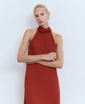 Women's Bow Neck Long Dress