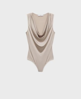 Women's Draped Neckline Bodysuit