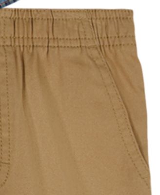 Boys' 2T-7 Printed Denim Shirt and Twill Pants, 2-Piece Set