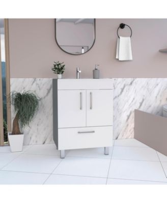 Velloc 24"" Bathroom Vanity White White MDF