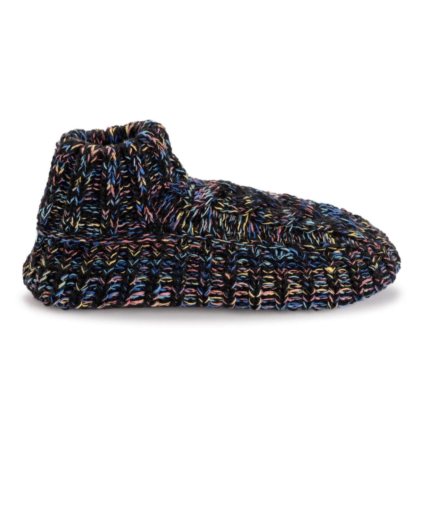 Женские ботинки MUK LUKS Icelandic Space Dye Marl Cabled Cuff Booties, цвет: Эбеновый — фото 2
