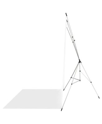 5x12' X-Drop Wrinkle-Resistant Backdrop Kit, Includes 5x7' Stand and Carry Case, High-Key White Sweep