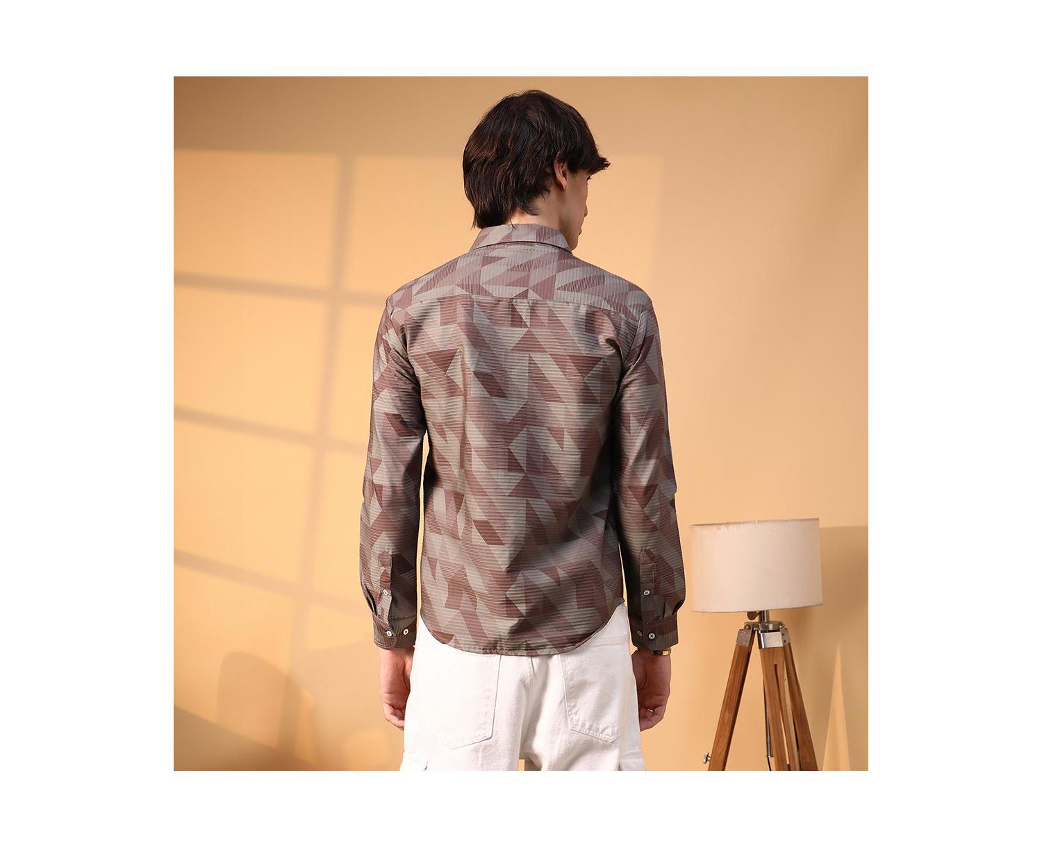 Men's Geometric Seersucker Shirt