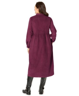 Women's Within Button Front Corduroy Dress