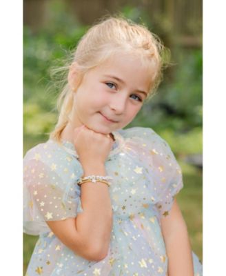 Girls Birthday Beaded Bracelet in Pink