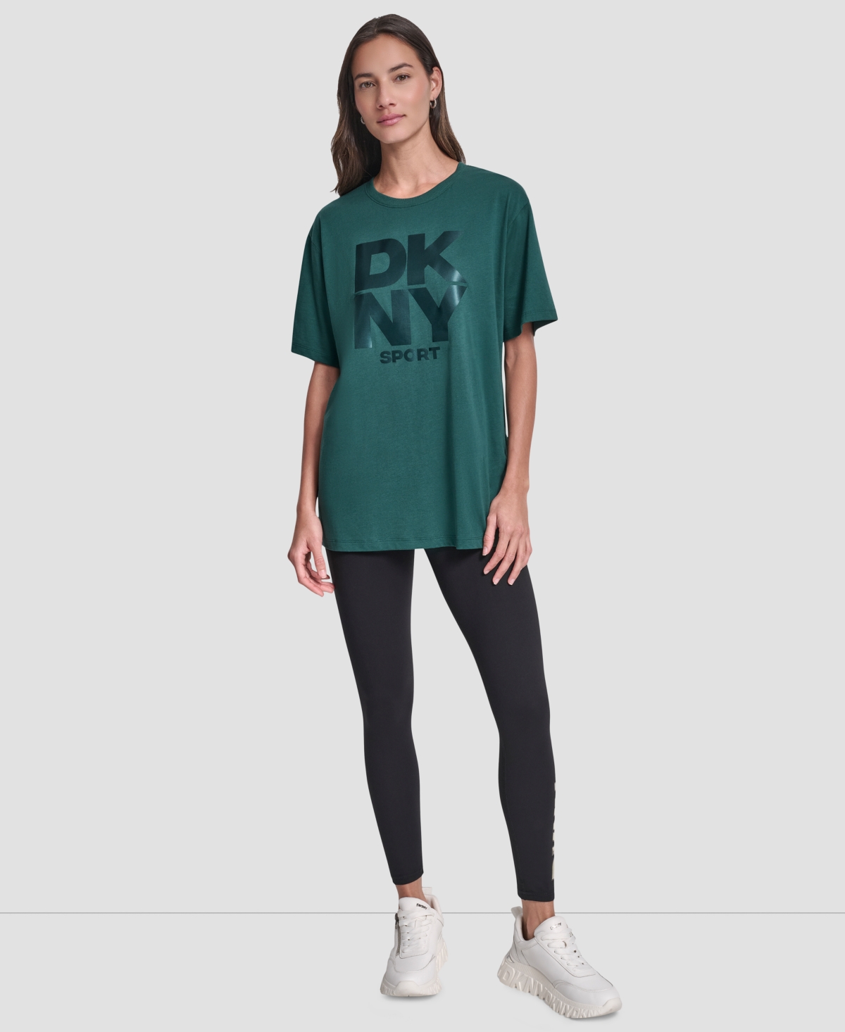 Dkny Women's Oversized Short Sleeve Tunic T-shirt In Green