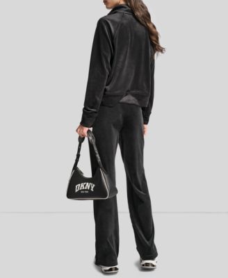 Women's Platinum Velour Embroidered Logo Sweatshirt