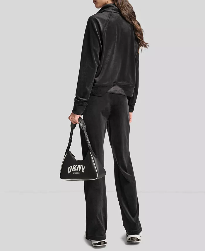 Women's Platinum Velour Embroidered Logo Sweatshirt - thumbnail 10