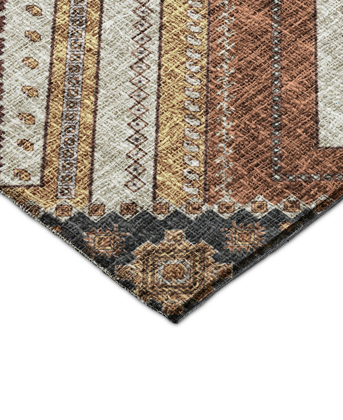Dalyn Portico Po5 2'3"x7'6" Runner Area Rug In Brown