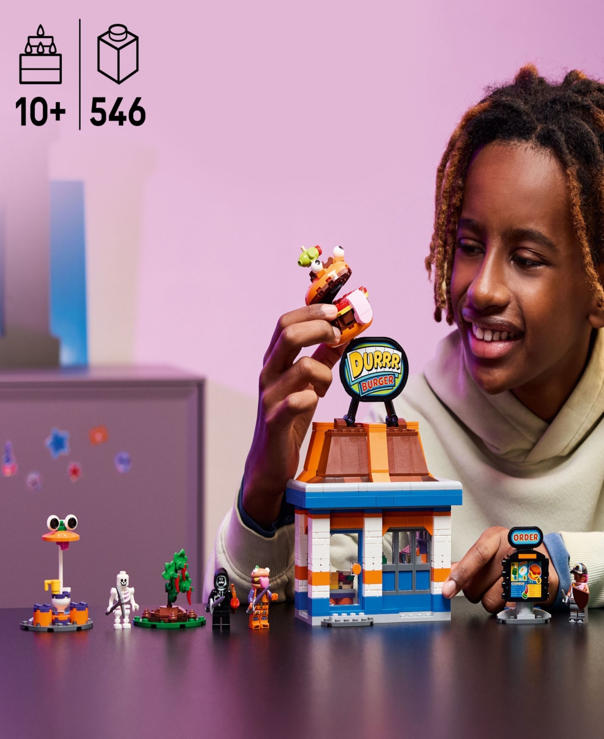 Lego Fortnite Durrr Burger Restaurant Kids Toy 77076, 546 Pieces In Multi