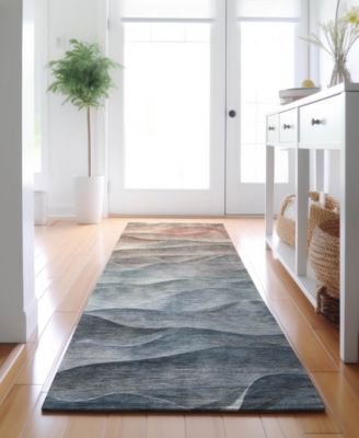 Pacifica Washable PA2 2'3"x7'6" Runner Area Rug