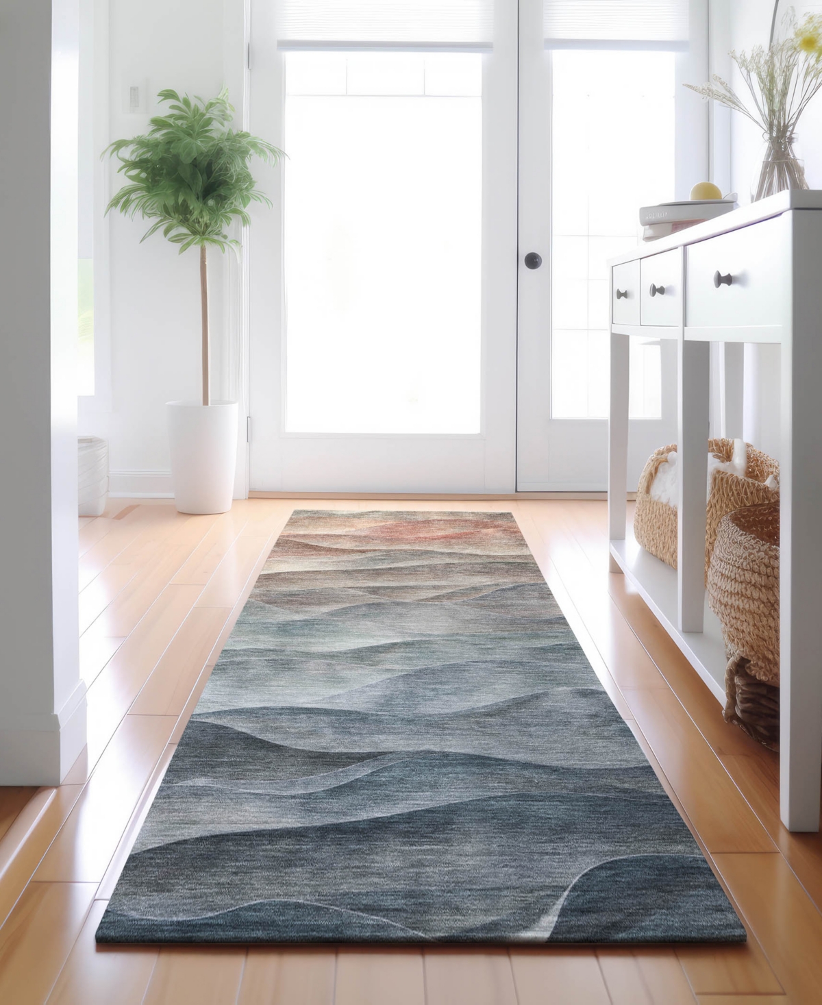 Dalyn Pacifica Pa2 2'3"x7'6" Runner Area Rug In Blue