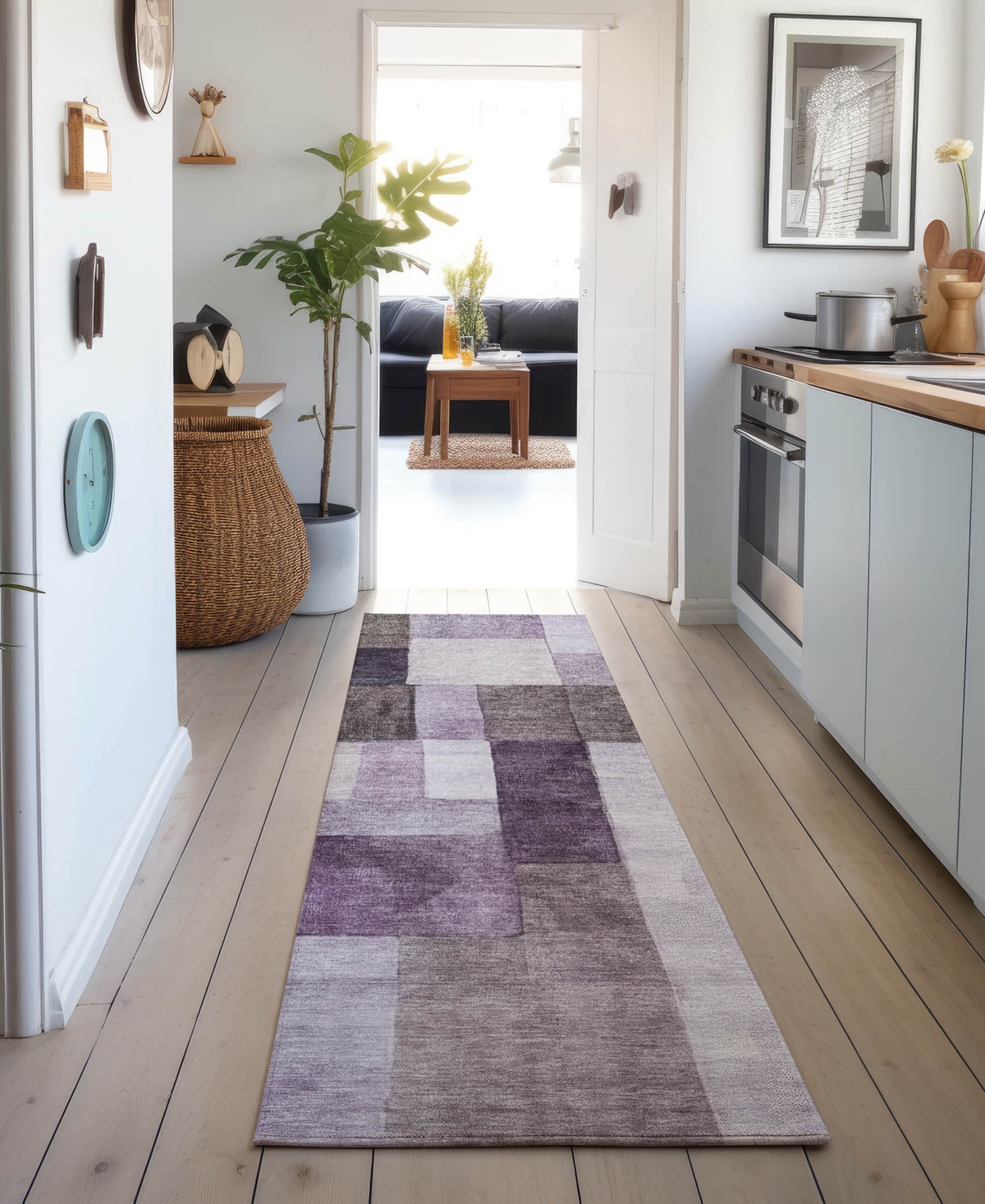 Dalyn Neo No15 2'3"x7'6" Runner Area Rug In Purple