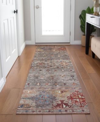 Karaj Washable KJ5 2'3"x7'6" Runner Area Rug