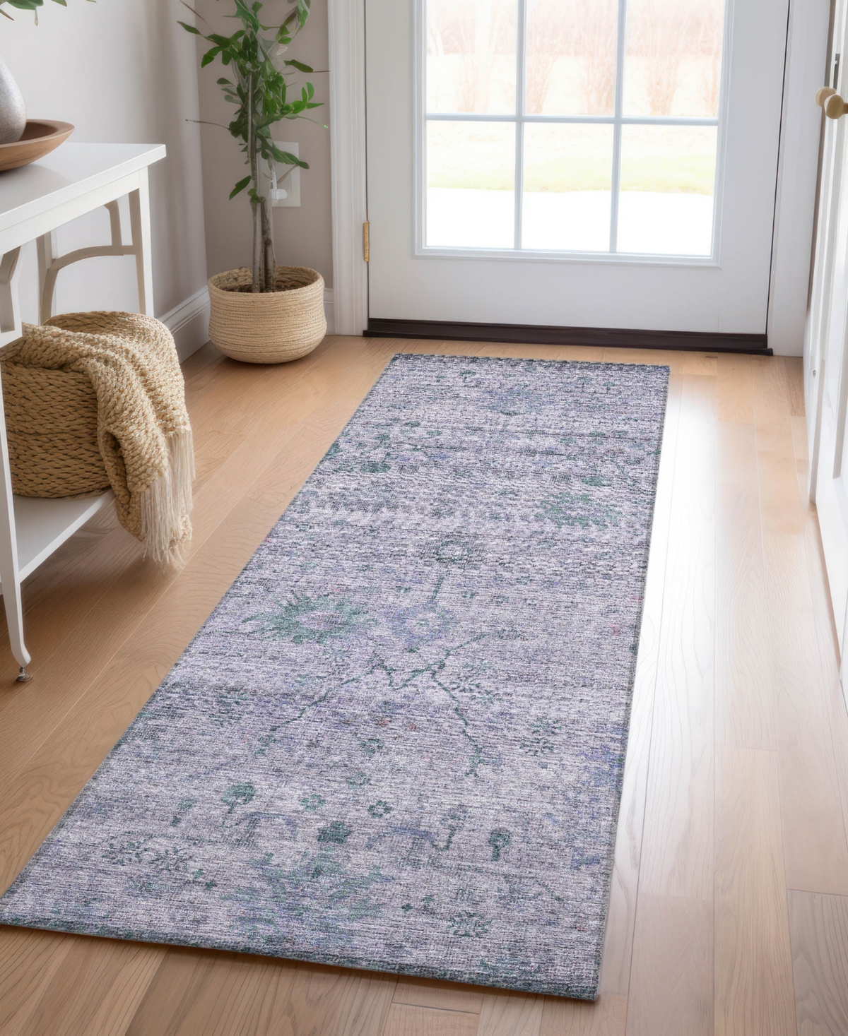Dalyn Solace Sl4 2'3"x7'6" Runner Area Rug In Purple