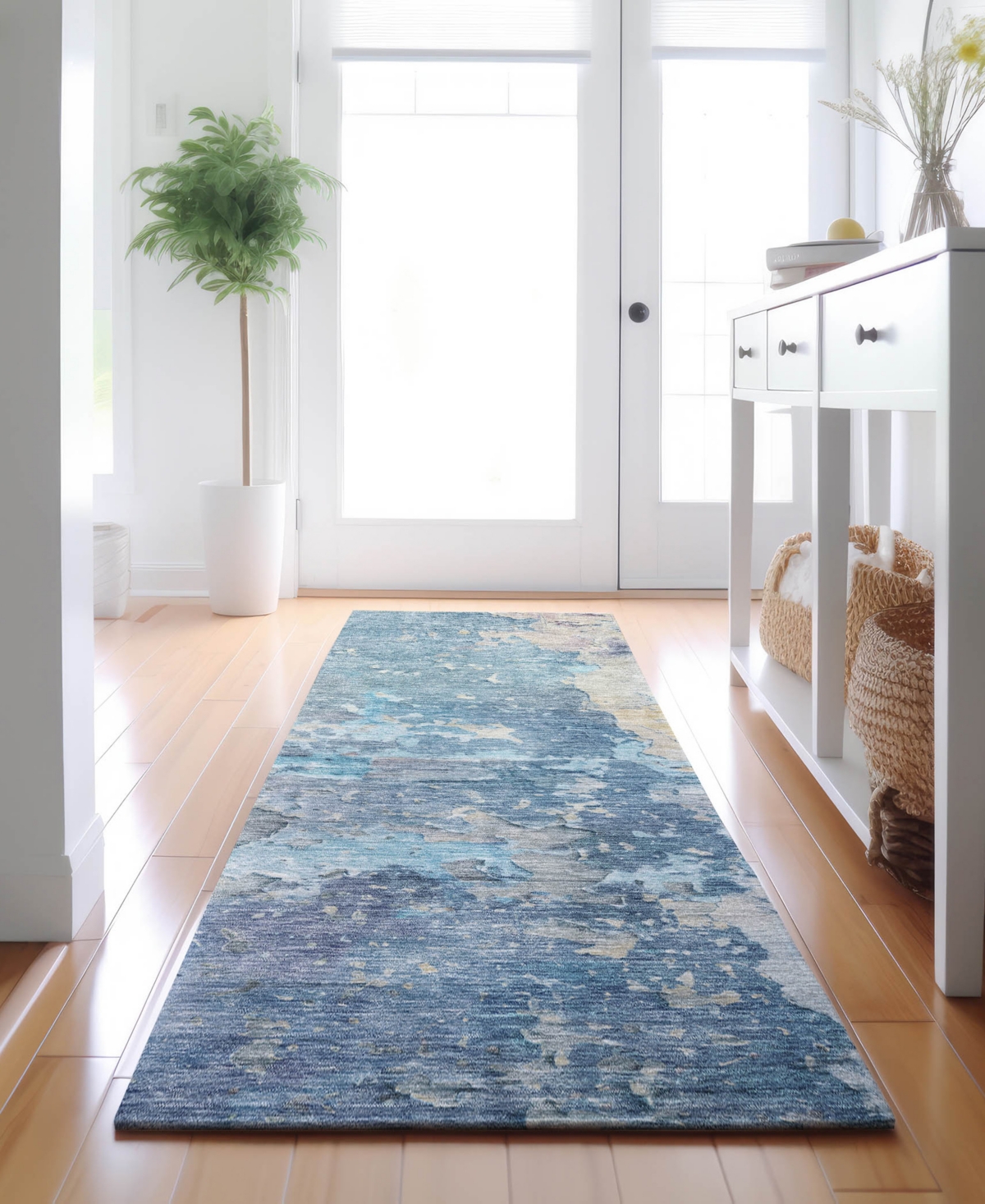 Dalyn Ravenna Rn3 2'3"x7'6" Runner Area Rug In Blue