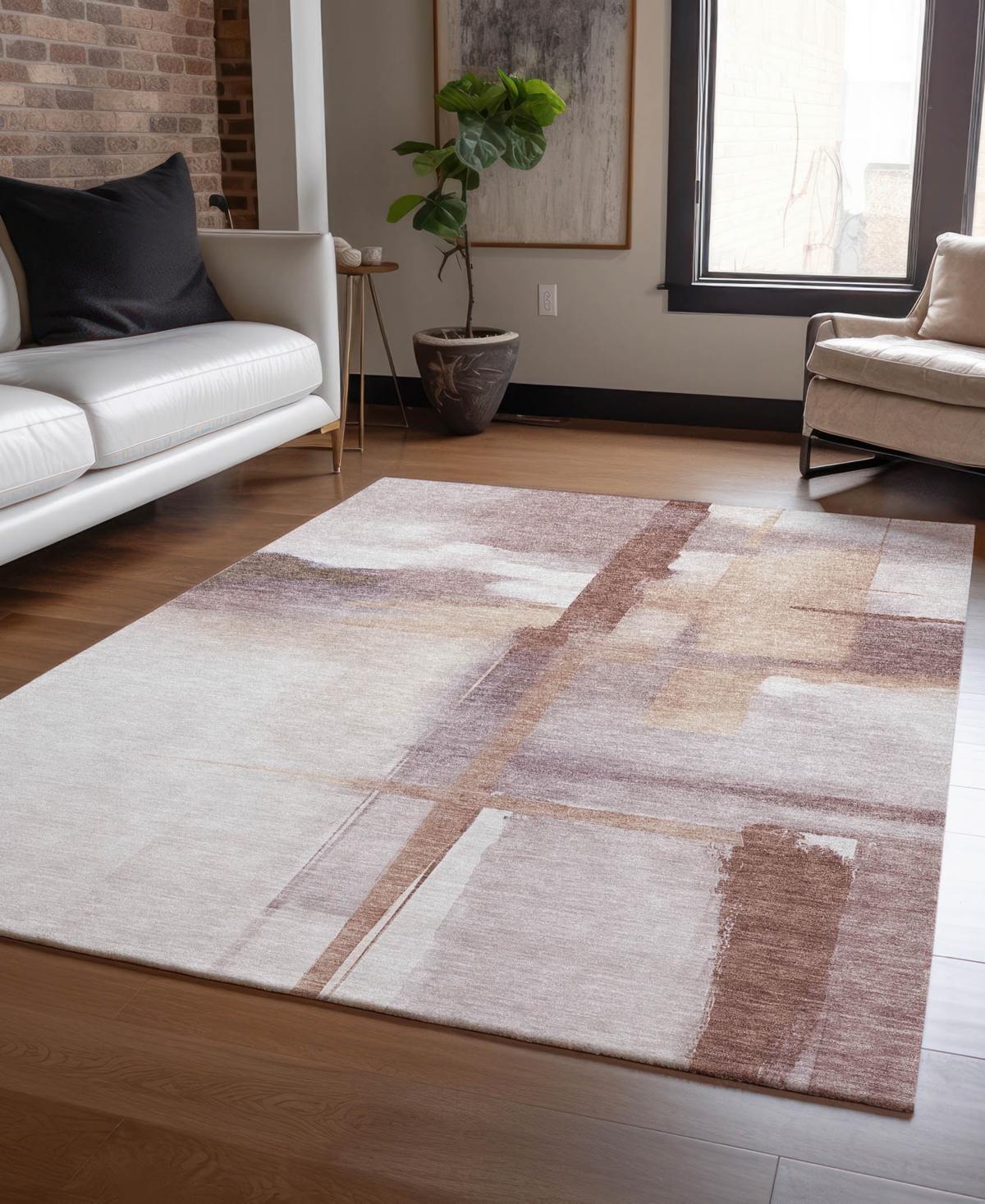 Dalyn Ravenna Rn9 5'x7'6" Area Rug In Neutral