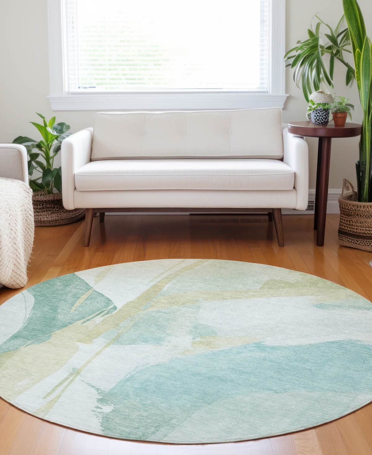 Dalyn Ravenna Rn7 8'x8' Round Area Rug In Blue