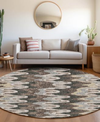 Lorenzo Washable LN6 8'x8' Round Area Rug