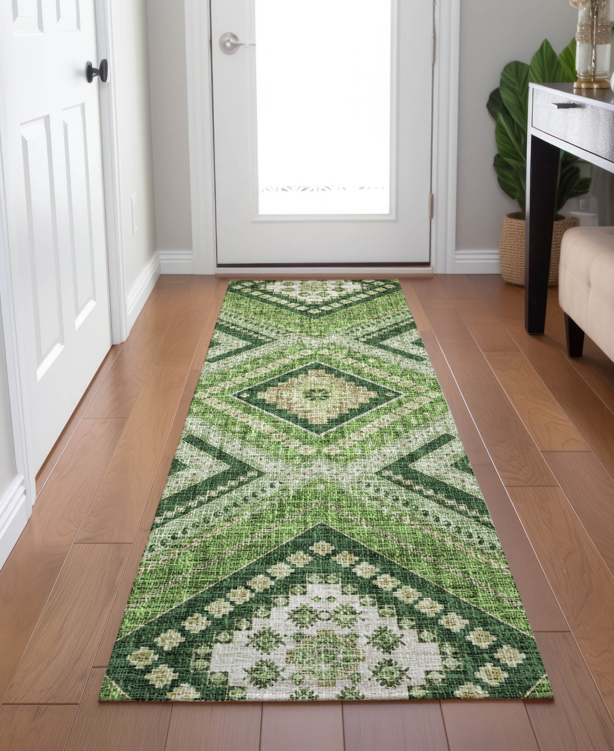 Dalyn Portico Po5 2'3"x7'6" Runner Area Rug In Green