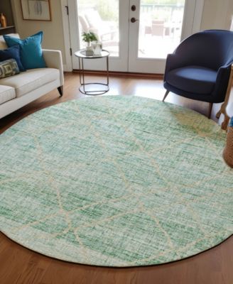 Portico Washable PO1 8'x8' Round Area Rug