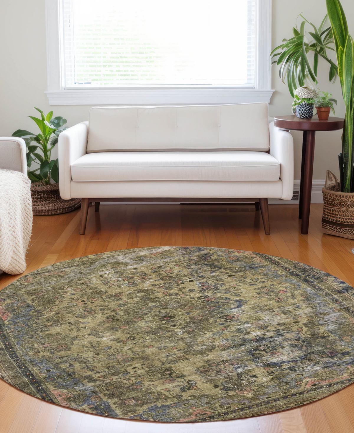 Dalyn Tabrook Tb8 8'x8' Round Area Rug In Brown