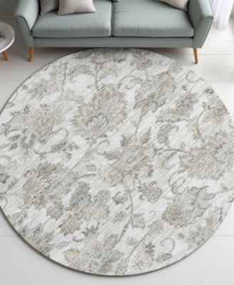 Silk Road Washable SR2 8'x8' Round Area Rug