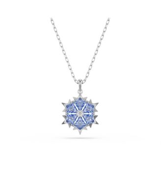 Magic Snowflake Rhodium Plated Earrings and Necklace Set