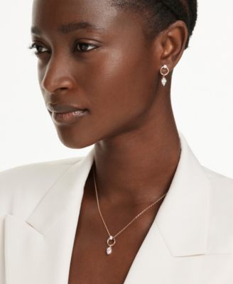 Mesmera Rose Gold Tone Plated Earrings and Necklace Set