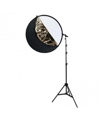 Photo Basics 40" 5-in-1 Collapsible Reflector Kit with Case, Reflector Holder Arm & Stand