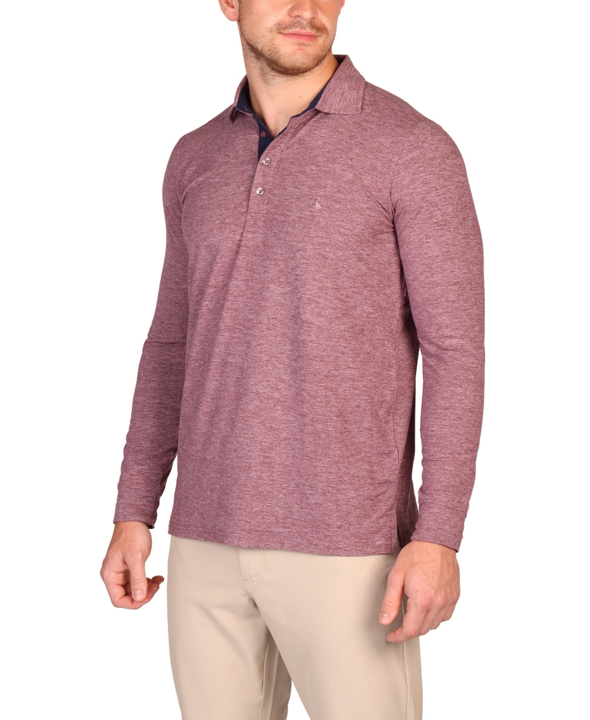 Tailorbyrd Men's Byrd Blend Long Sleeve Polo