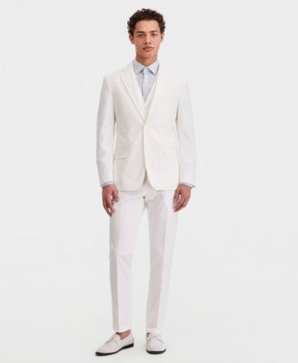 Men's Modern-Fit TH Flex Stretch Chambray Suit Separates